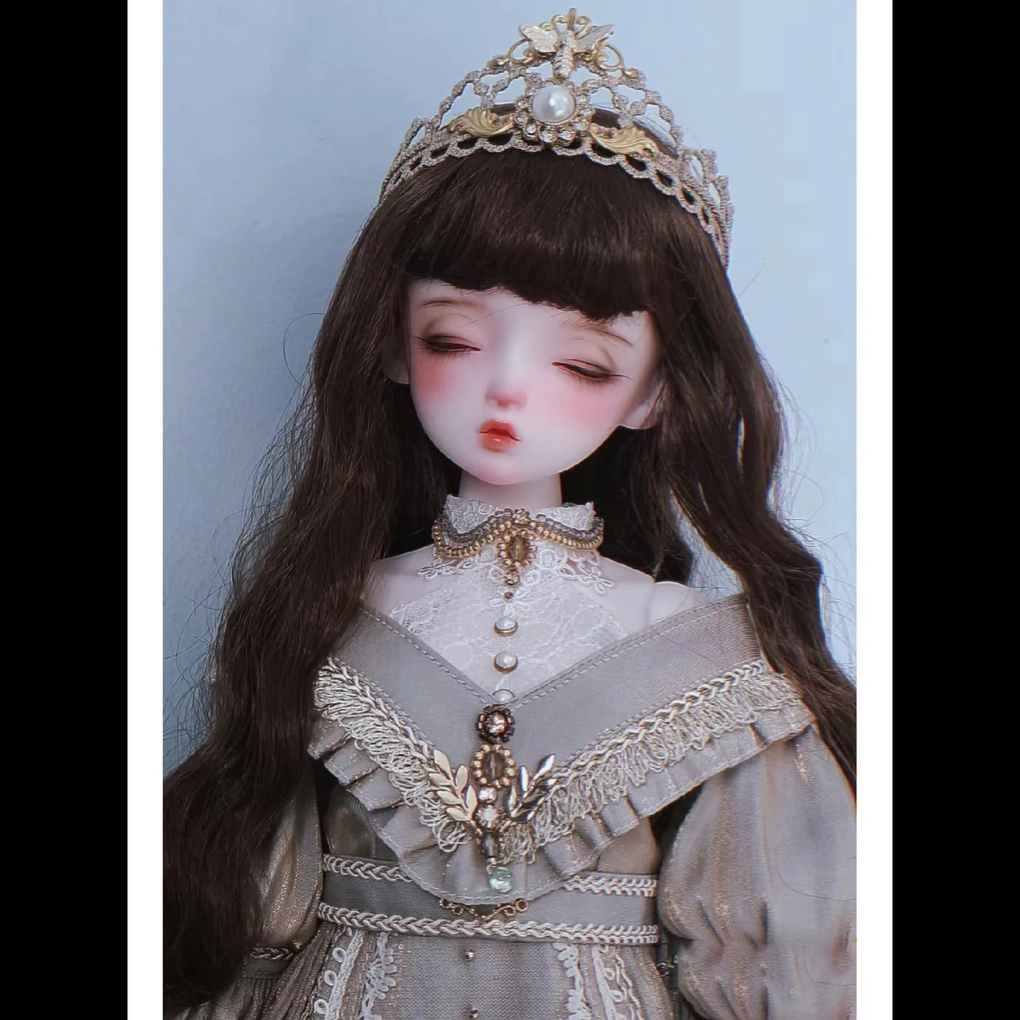 

New Arrival 1/3 BJD Doll Resin Material Lovely Sleeping Girl Doll Head With Body No Makeup Doll Gifts For Girl Children Toy