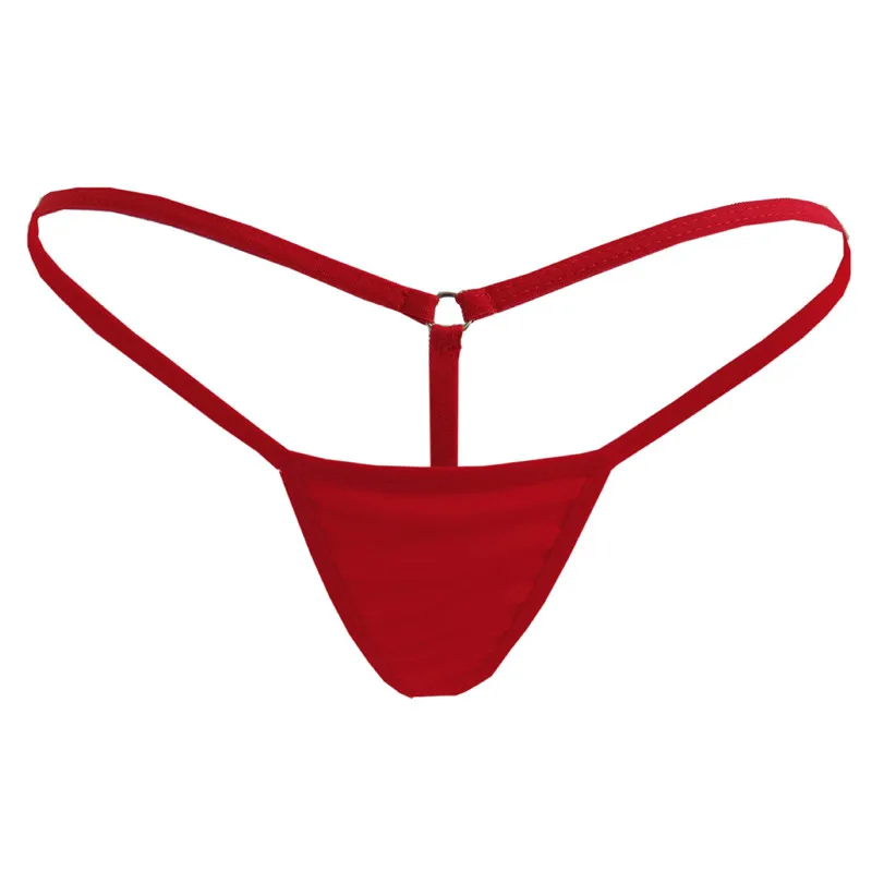 

sexy lingerie femme underwear women panties ropa interior femenina tanga thong Solid color String Traceless Metal ring T-back