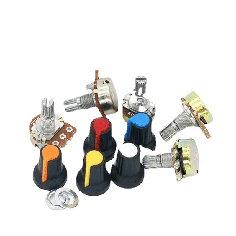 5 комплектов WH148 10K 20K 50K 100K Ом 15 мм 3-контактный линейный конический роторный