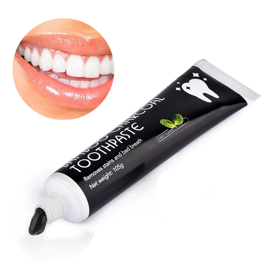 

105g Toothpaste Bamboo Charcoal Black Deep Clean Mint Flavor Teeth Whitening Removes Bad Breath Stains Teeth Care Health