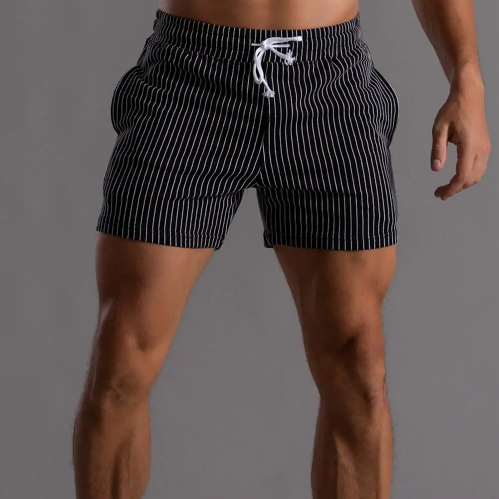 

Bottoms Stylish Stretchy Pockets Short Pants Male Sports Shorts Mid Waists for Daily Wear
