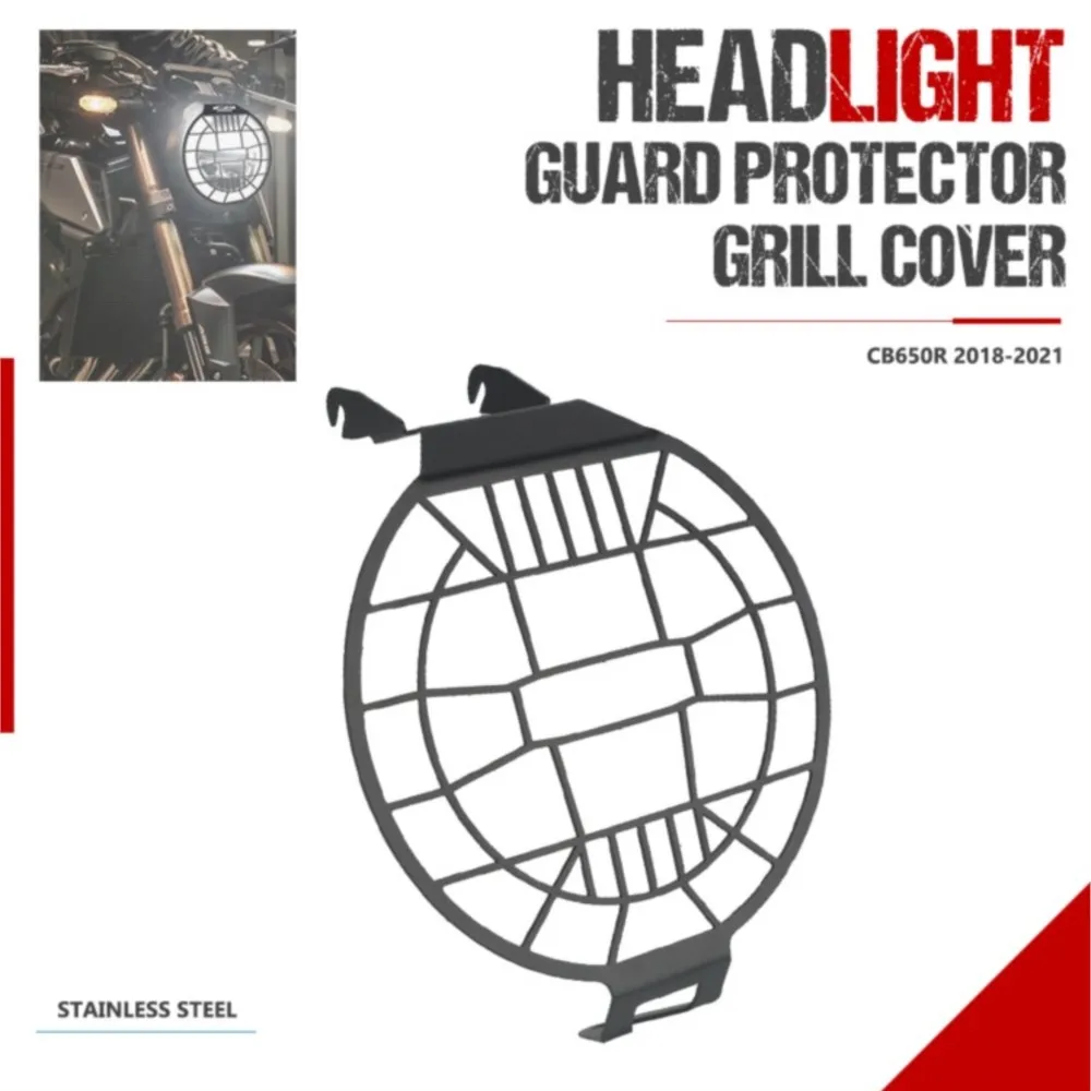 

Motorcycle Headlight Headlamp Grille Grill Shield Guard Cover Protector For HONDA CB650R CB 650 R CB 650R 2018 2019 2020 2021