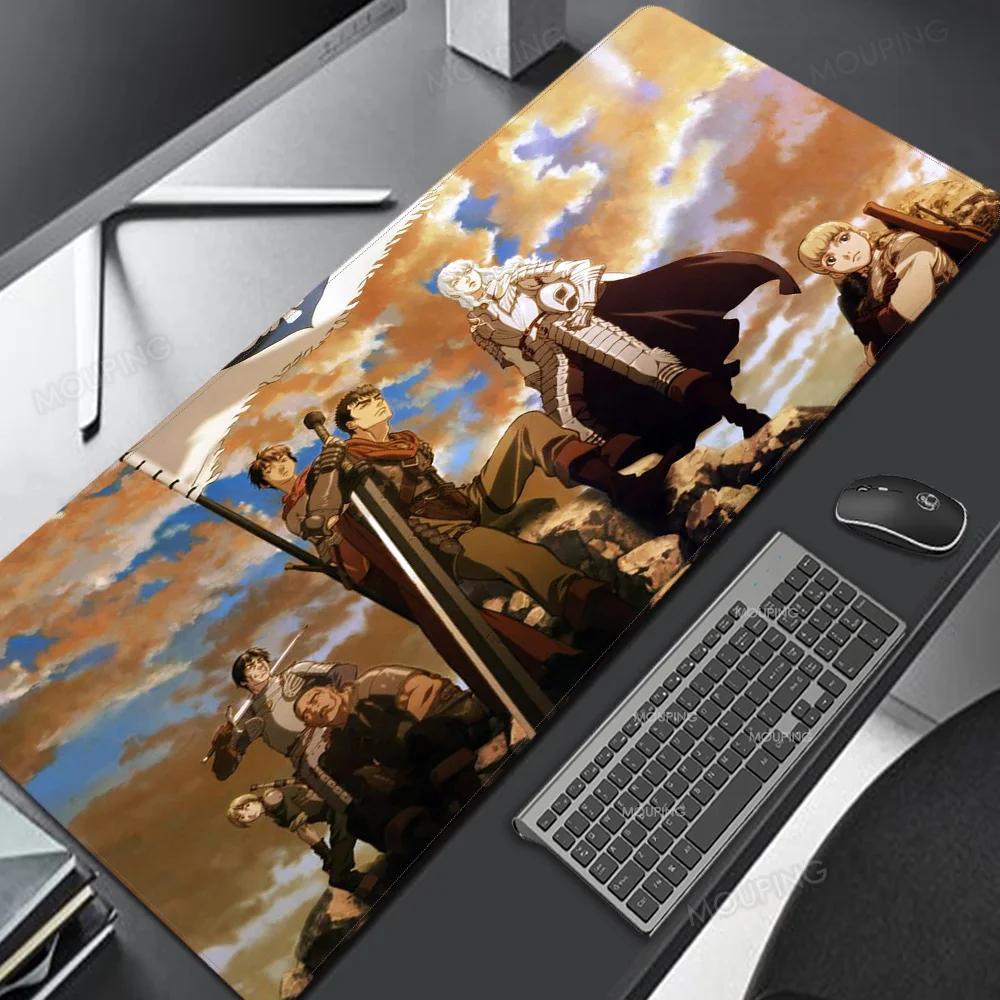 

Berserk Mouse Pad Gaming Office Desk Anime Accessories Mats Aesthetic Cool Xxl Computer Rubber Carpet PC Peripherals Gamers