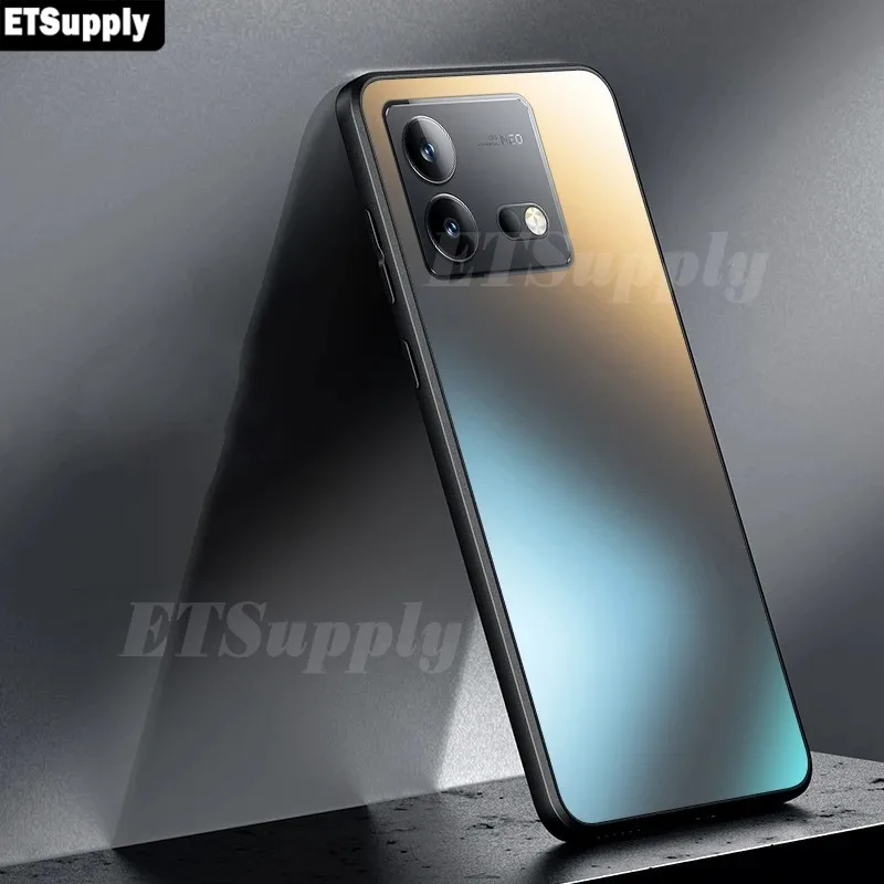 Противоударный чехол для lQOO Neo 7 8 9 Pro Роскошный силиконовый матовый AG neo iqoo Задняя