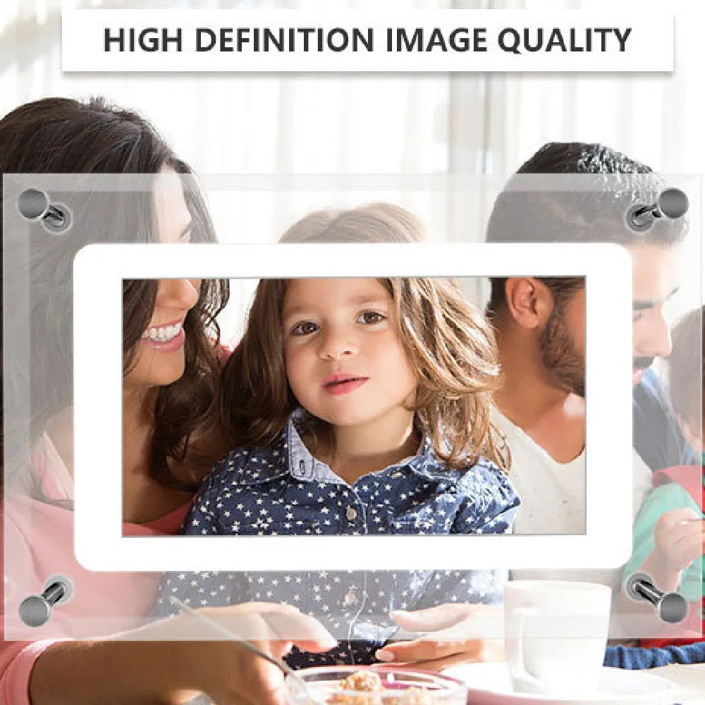 

High definition Acrylic Digital Photo Frame 5 Inch 1000mAh IPS Screen 2G Memory Volume button Speaker,Cut Gift for Loved Porta R