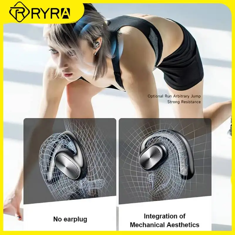 

Беспроводные наушники RYRA с костной проводимостью, гарнитура Wi-Fi V5.0 с микрофоном, двухканальные наушники с зарядным устройством, ПК, ноутбук...