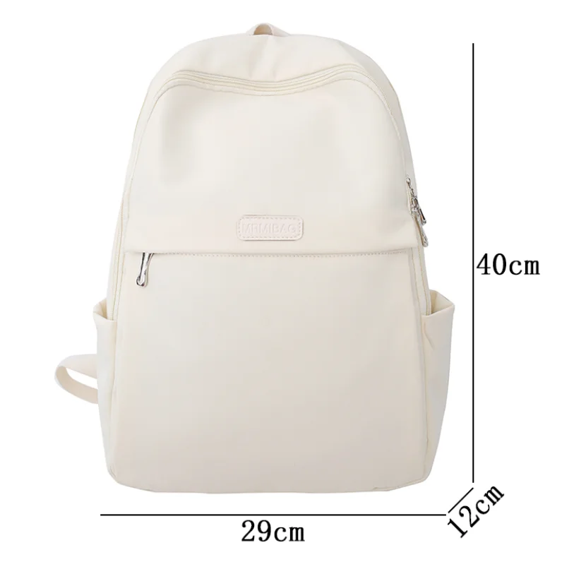 Nylon Women Laptop Backpack Shoulder Back Bags Fashion Bagpacks Preppy Style Solid Color Backpacks for Girls Bookbag Female Pack