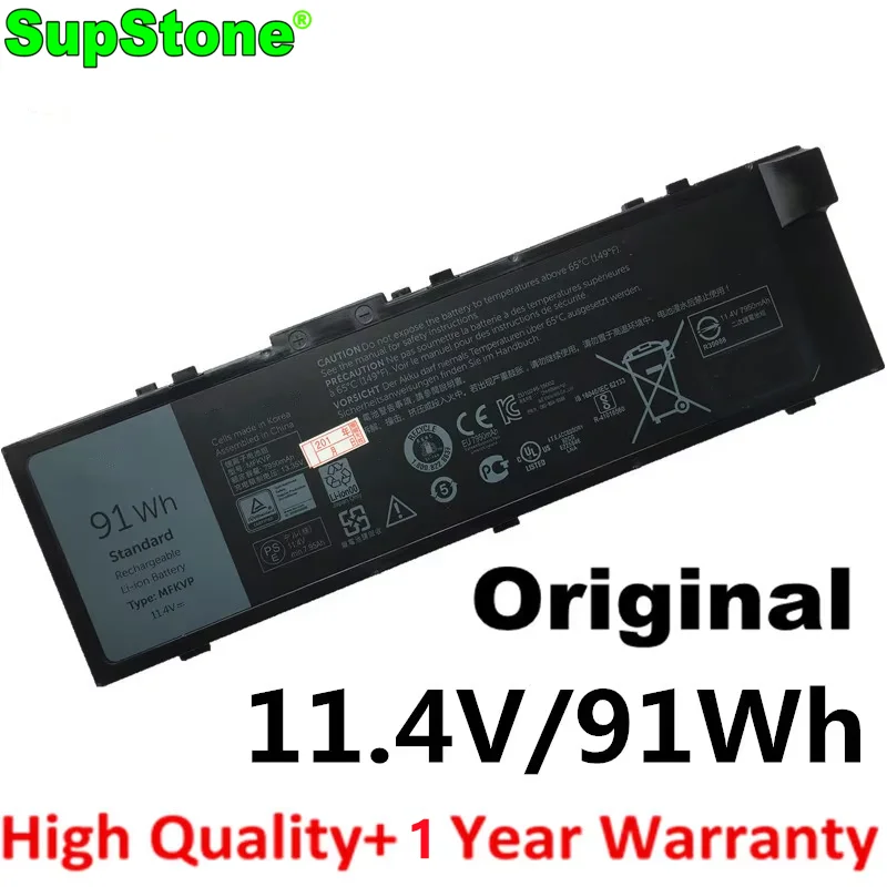 Фото SupStone 91 Втч MFKVP 0FNY7 T05W1 GR5D3 Аккумулятор для ноутбука Dell Precision 7510 7710 M7710 7720 7520 451-BBSB 451-BBSF 1G9VM M28DH №1