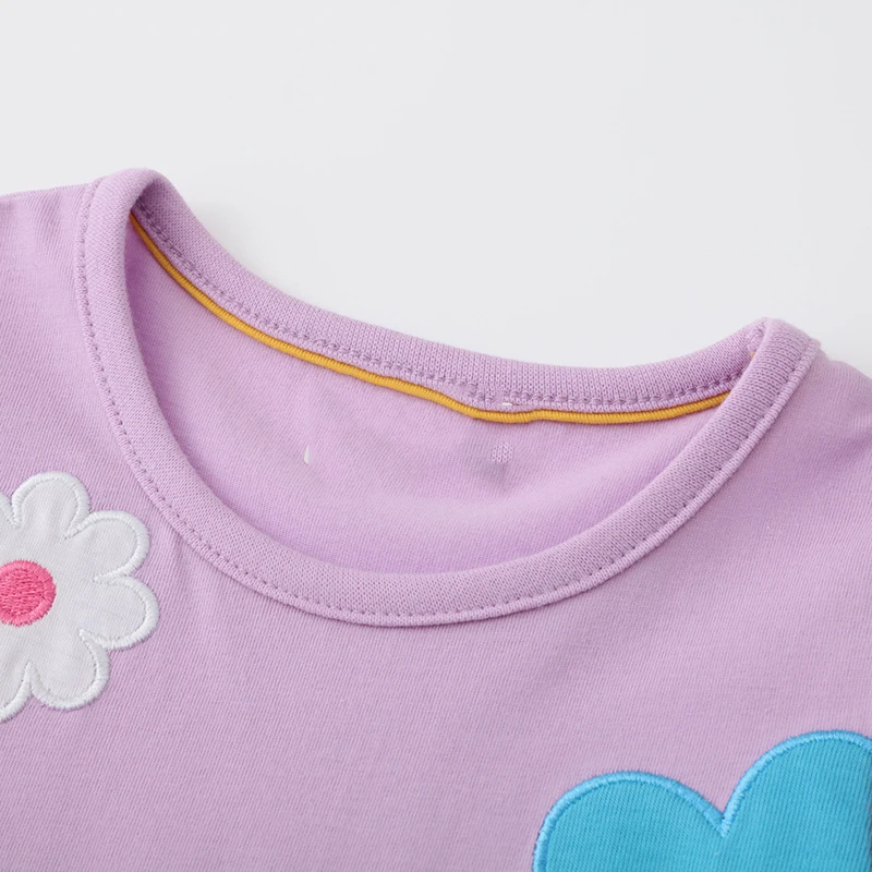 Детское летнее Хлопковое платье с коротким рукавом и цветочным принтом - купить