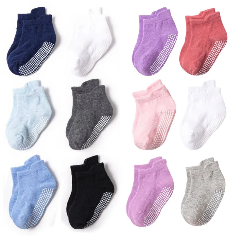 

Children's Socks Kids Sock Anti-Slip Boat For Boys Girls Baby Low Cut Floor With Rubber Grips
