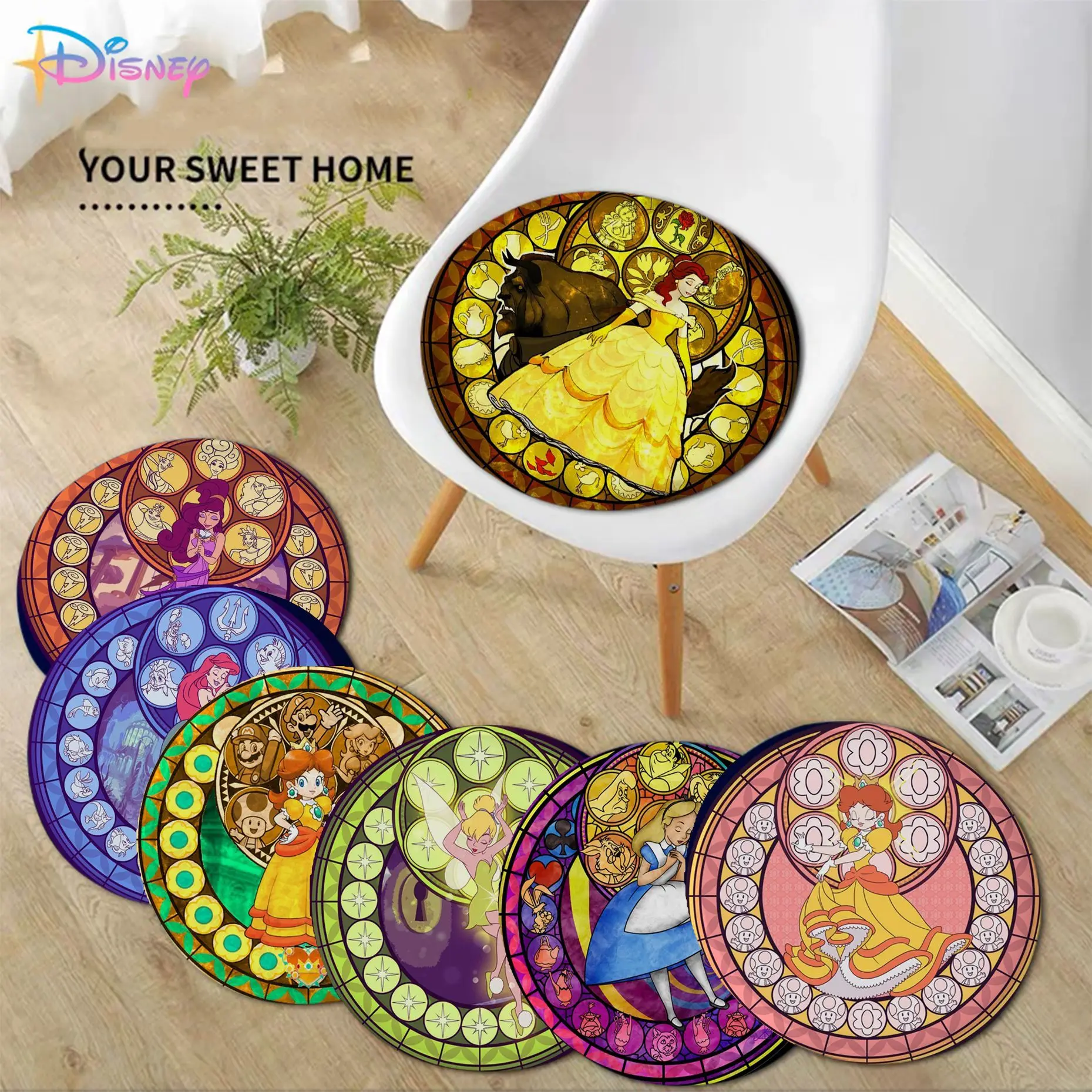 

Dianey Anime Princess Four Seasons Stool Pad Patio Home Office Chair Seat Cushion Pads Sofa Seat 40x40cm Outdoor Garden Cushions