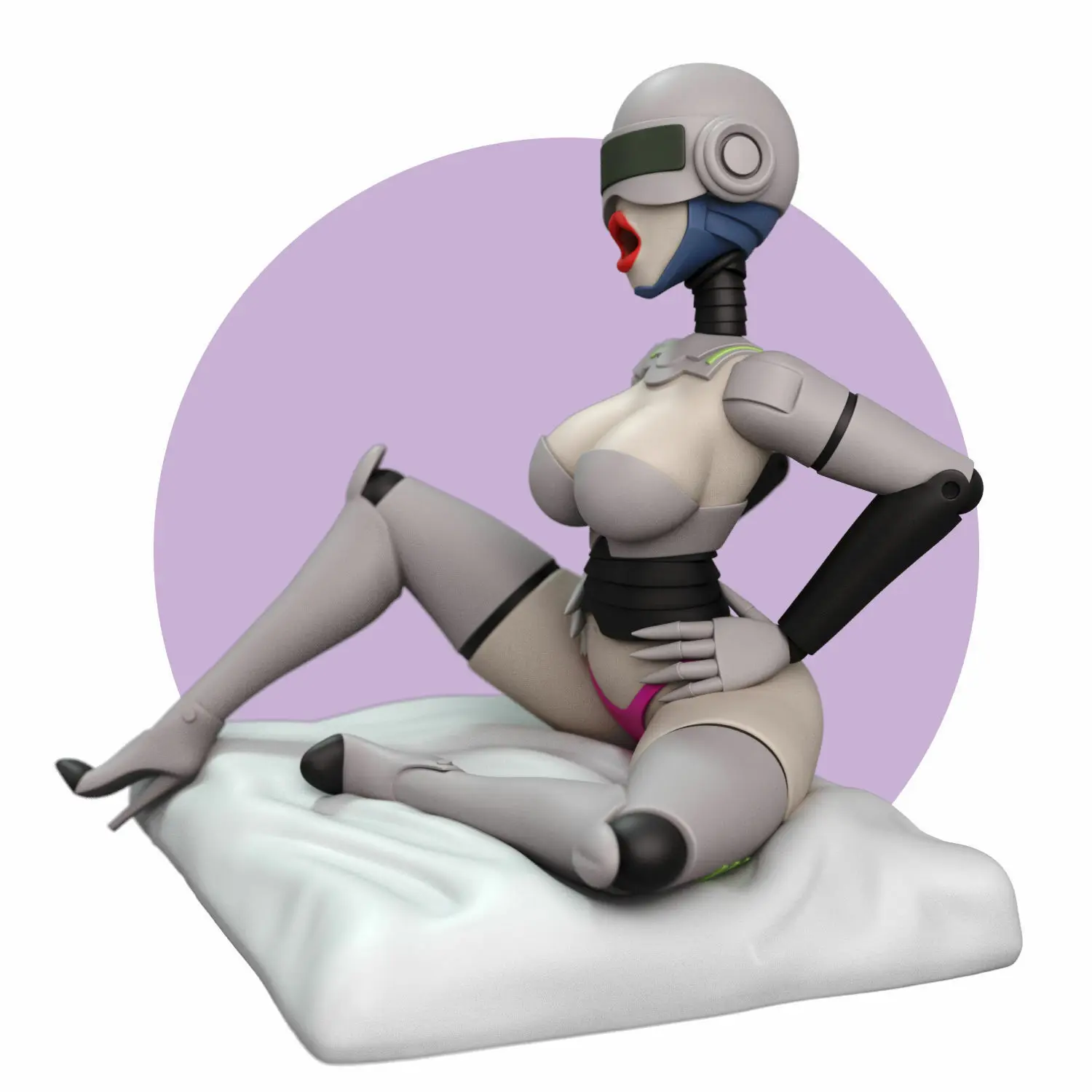 1:24 Belle Robot Gwendolyn 3d печатная модель из смолы неокрашенная фигурка комплекта NSFW