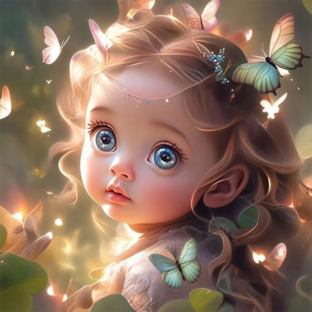 5D DIY Полный Круглый Дрель Алмазная Картина Красивая Эф Девушка Домашний Декор