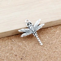 20pcs alloy cute dragonfly charm pendants for jewelry making earrings necklace diy accessories 28 2x 31 8mm a 555