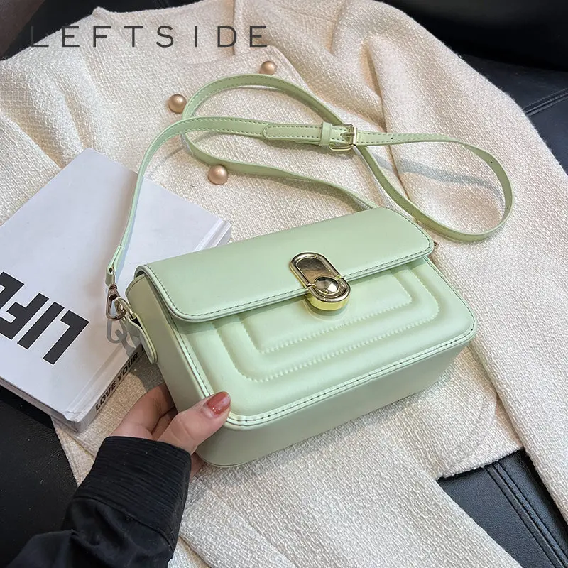 

Маленькая женская сумка через плечо LEFTSIDE из искусственной кожи, сумки через плечо для женщин, новинка 2023, трендовые дизайнерские сумки и кош...