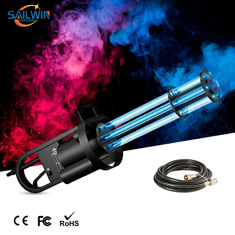 Sailwin Co2 Jet Machine Ручные реактивные пистолеты LED GATLING Gun Дымовая туманная машина для