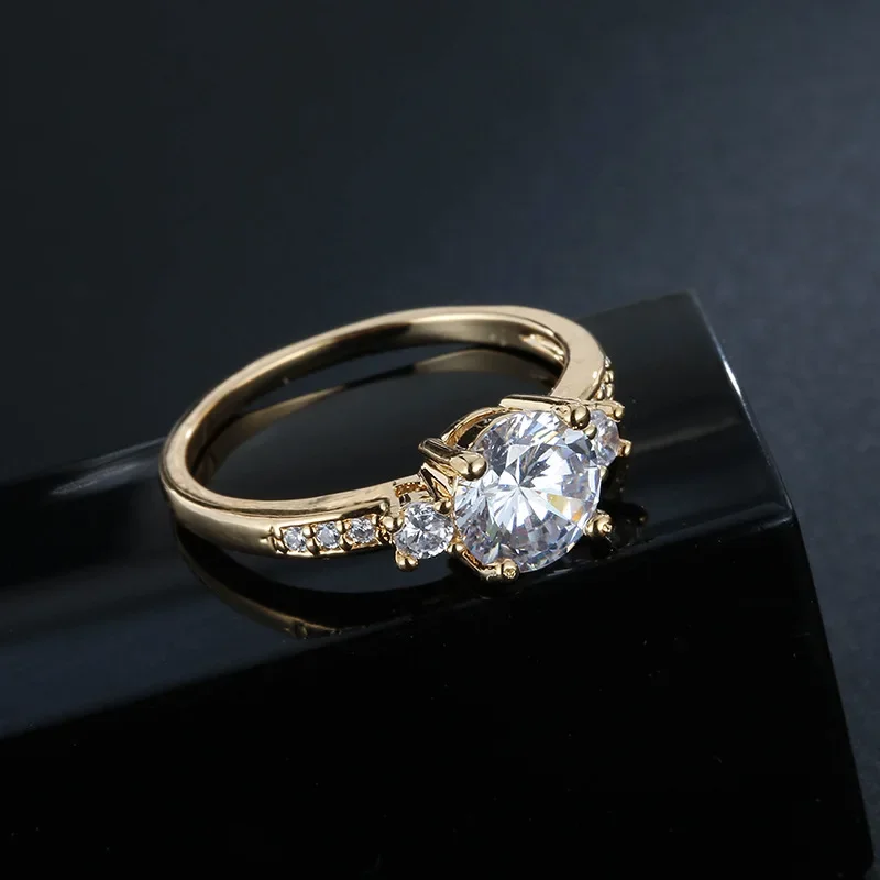 Классические обручальные кольца для женщин роскошные большие из искусственного