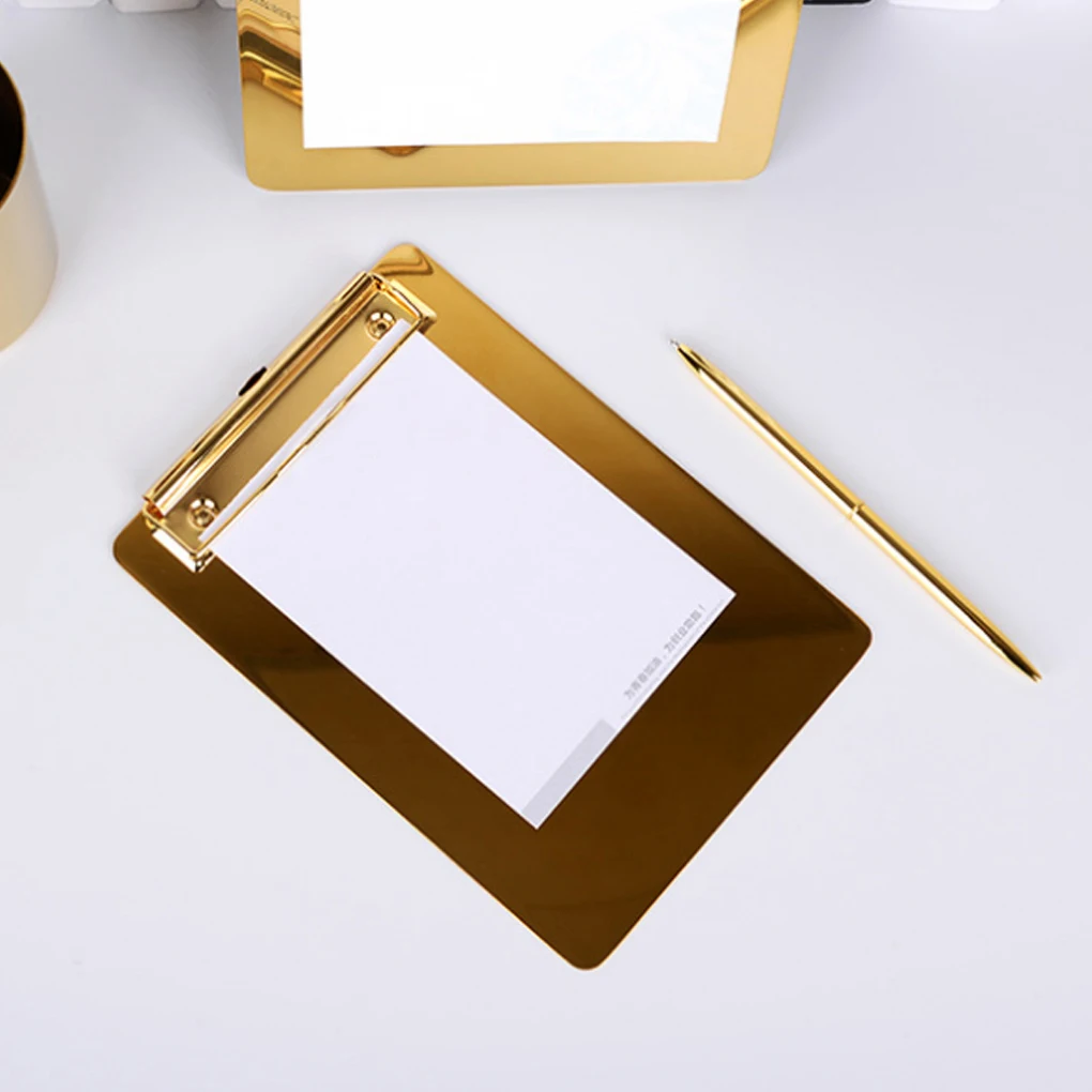 

Multifunction Writing Folder Stainless Steel Menu File Sorting Clip Board Office Restaurant Clipboard M