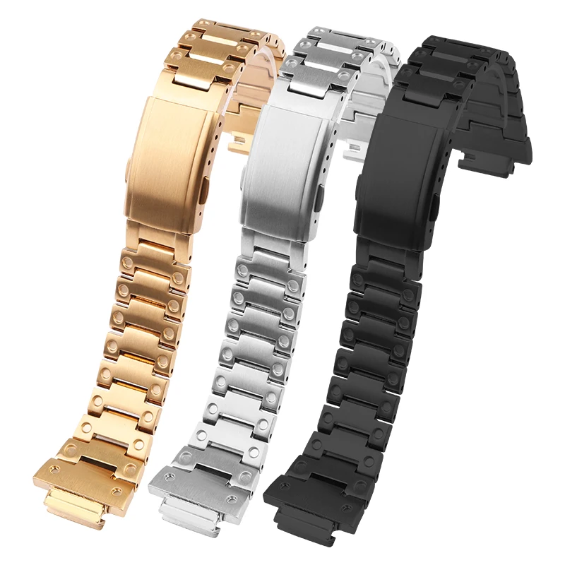 DW5600 High Quality Solid Fine Steel Strap For Casio G-SHOCK Blockage GW-M5610 GW-B5600 Metal Watch Band Case Conversion Funds