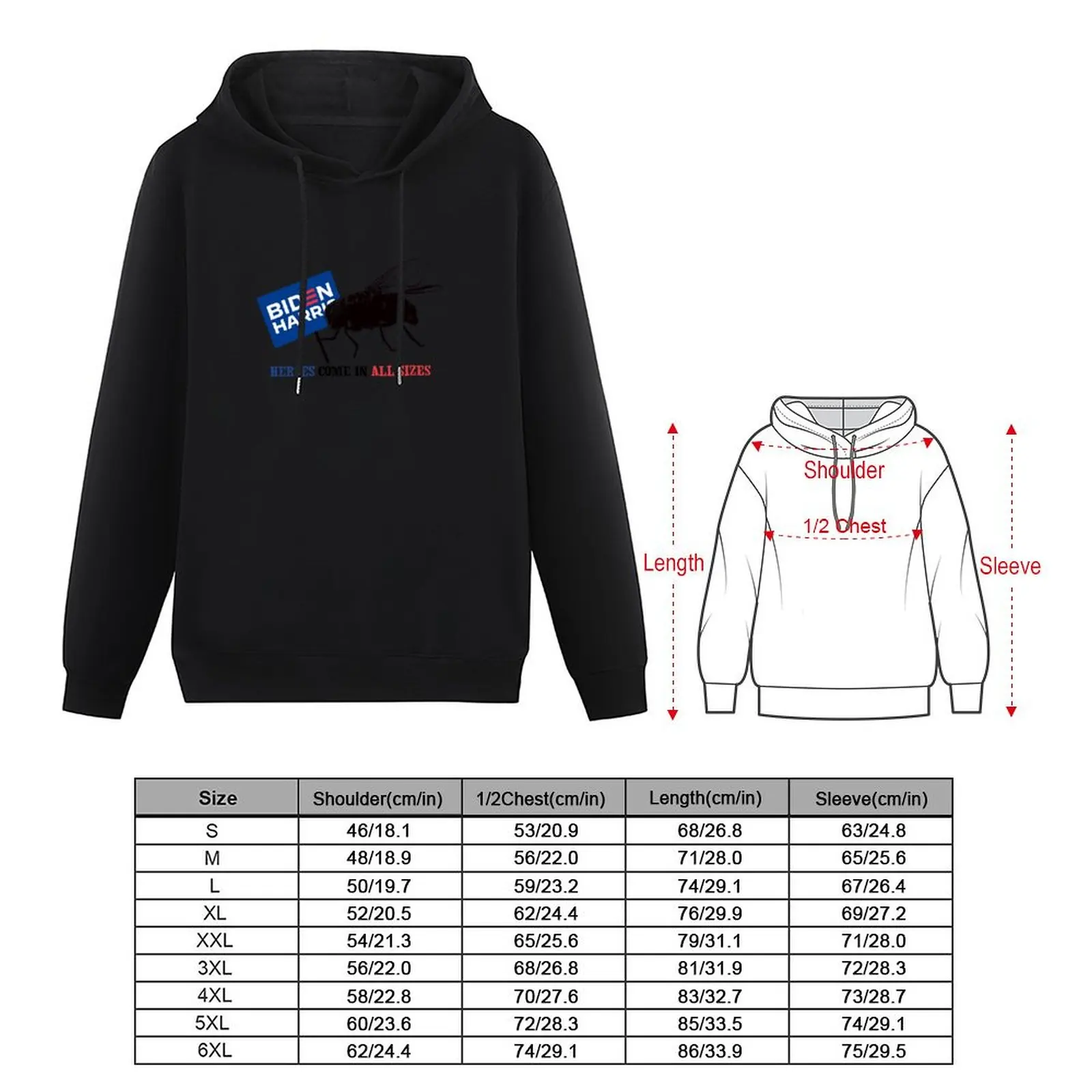 Funny Fly on Pence with Biden Sign Small Hero Pullover Hoodie модная мужская дизайнерская одежда новые в