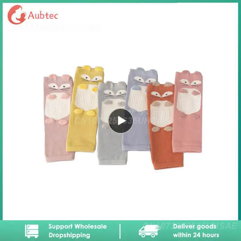 

Baby Winter Crawling Knee Pads Warm Long Tube Socks Soft Cotton Children's Sheath Anti-fall Leg Warmers Cartoon Animal Kids Sock