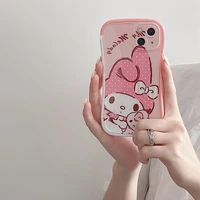 sanrio my melody pink cute cartoon phone cases for iphone 13 12 11 pro max xr xs max x y2k girl shockproof soft tpu shell gift