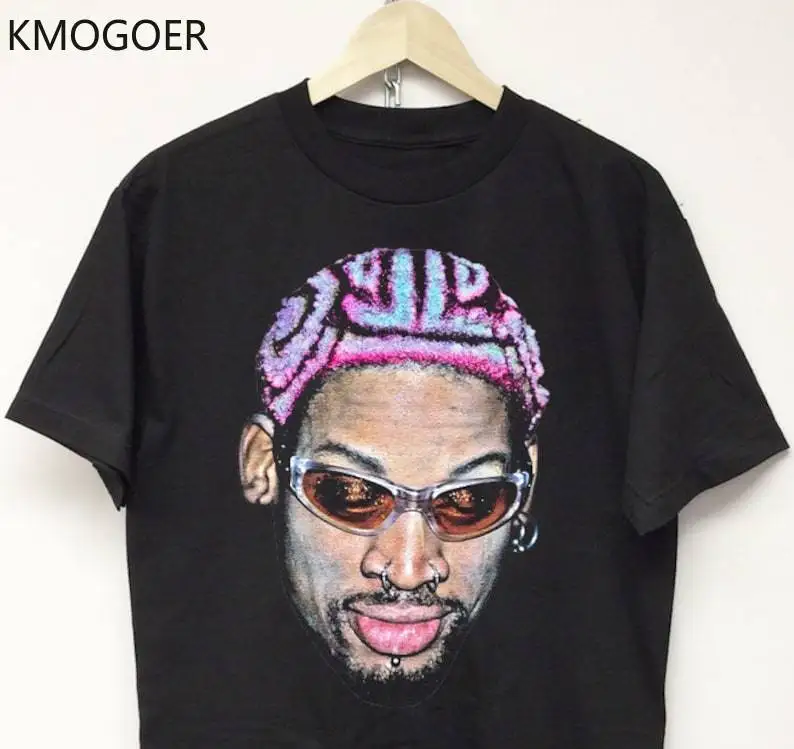 Retro Rap T-Shirts Dennis Rodman T-Shirts Loose Comfort Oversized Hip-Hop T-Shirts Tops Mens and Womens Streetwear Summer