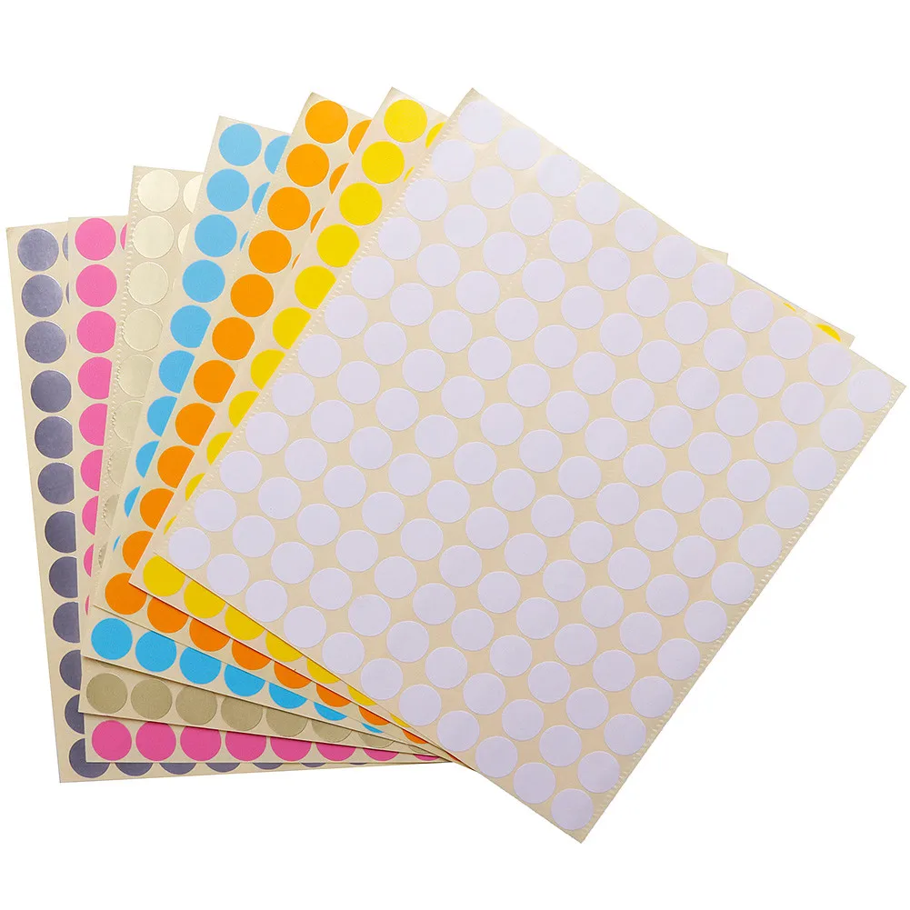 1 лист из 132 пустых круглых наклеек этикетки для бутылки с эфирным маслом крышка