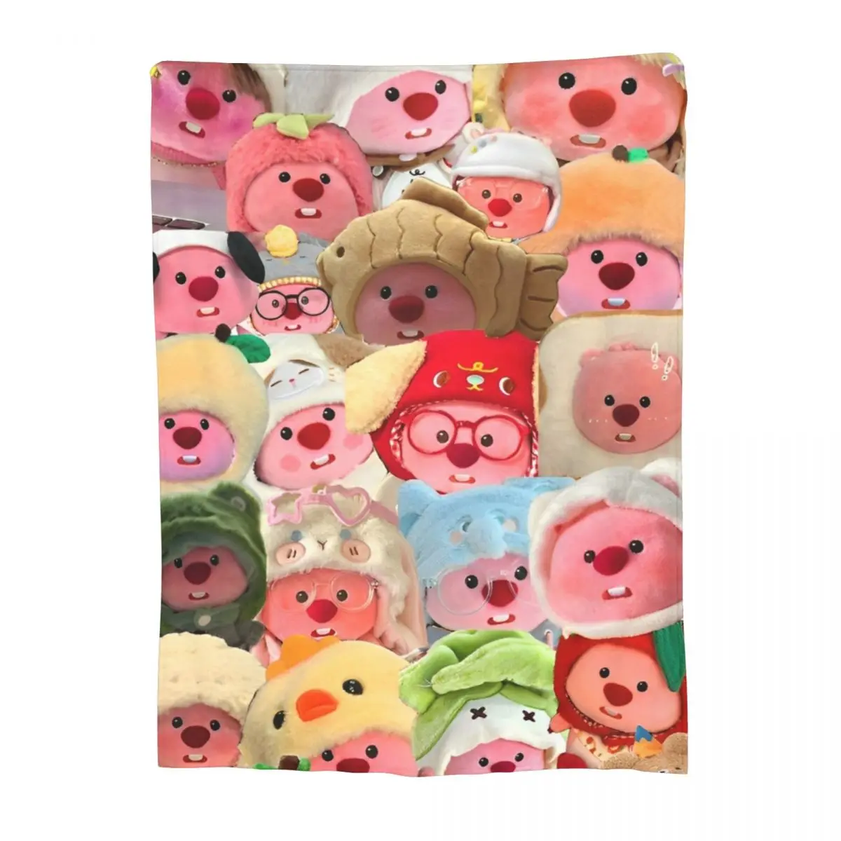 Симпатичное шерстяное одеяло Loopy Pororo винтажное из бобра для дома покрывало 200x150