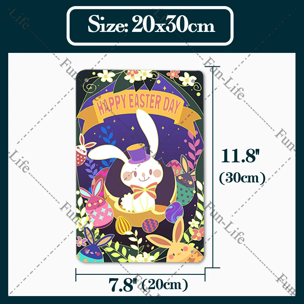 Пасхальный винтажный оловянный плакат кролик рекламные стены напоминание