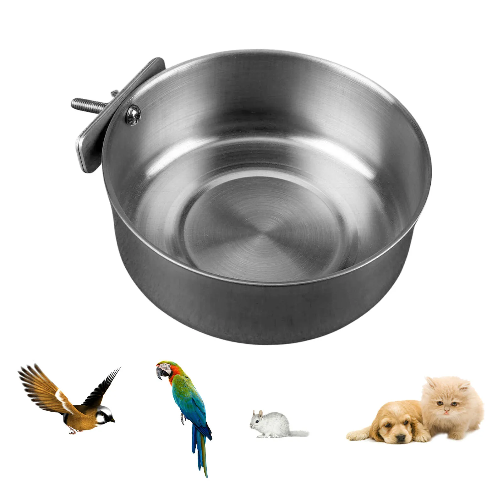 

Bird Bowl Parrot Feeder Food Container Water Bowl With Gripper Pet Cage Food Container For Parakeet Cockatiels Lovebirds Budgie