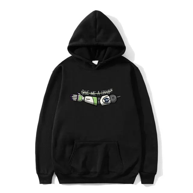 

Funny Give Me A Hand Graphic Hoodie Autumn Winter Men Women Fleece Cotton Tracksuit Male Fashion Casual Long Sleeve Sweatshirt