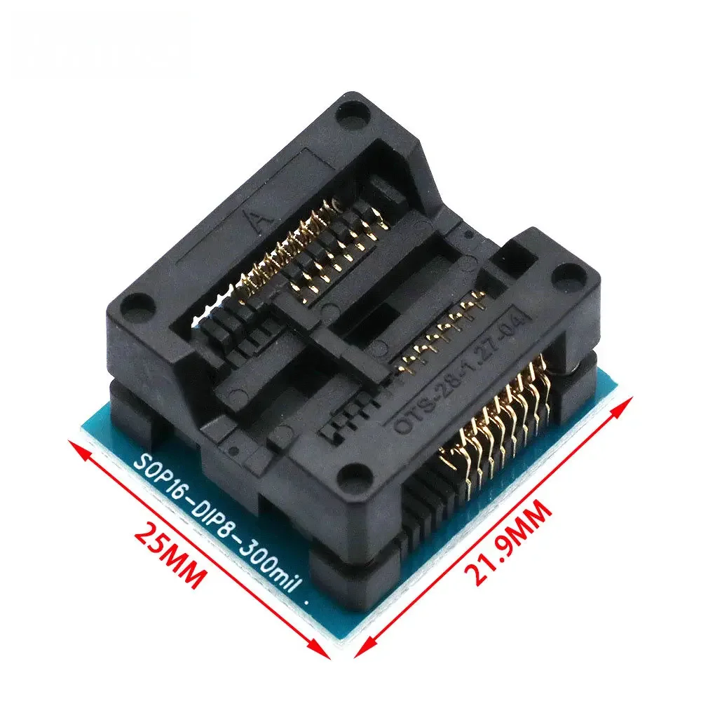 Многофункциональный адаптер SMD-DIP для программирования, тестовая колодка SOP16 150200mil, SOP8 208209mil для программатора чипов SPI Flash EEPROM (art.: 3920dbea62ee5) - 3920dbea62ee5