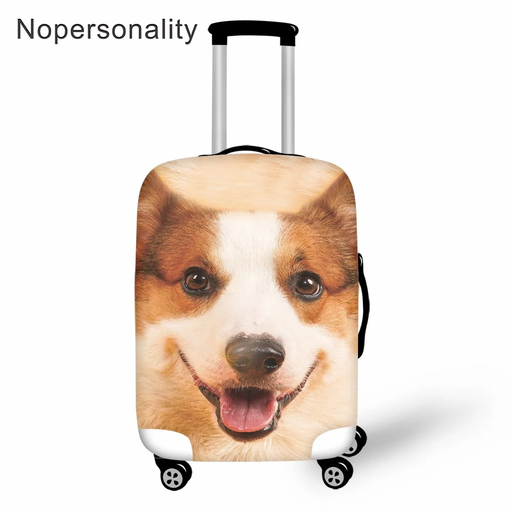 

Nopersonality 32inch Cover for Aluminum Luggage Anti-dust Protective Case Corgi Dog Printing Travel Suitcase Elasticity Covers