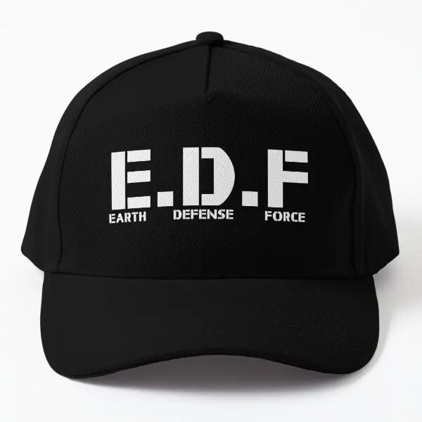 

Earth Defense Force White Insignia Baseball Cap Hat Women Hip Hop Sport Mens Outdoor Summer Casquette Boys Casual Black Bonnet