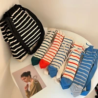crochet tote small handbags striped folding organ shoulder bag designer bags for women 2022 shopper tote purses soft clutch chic