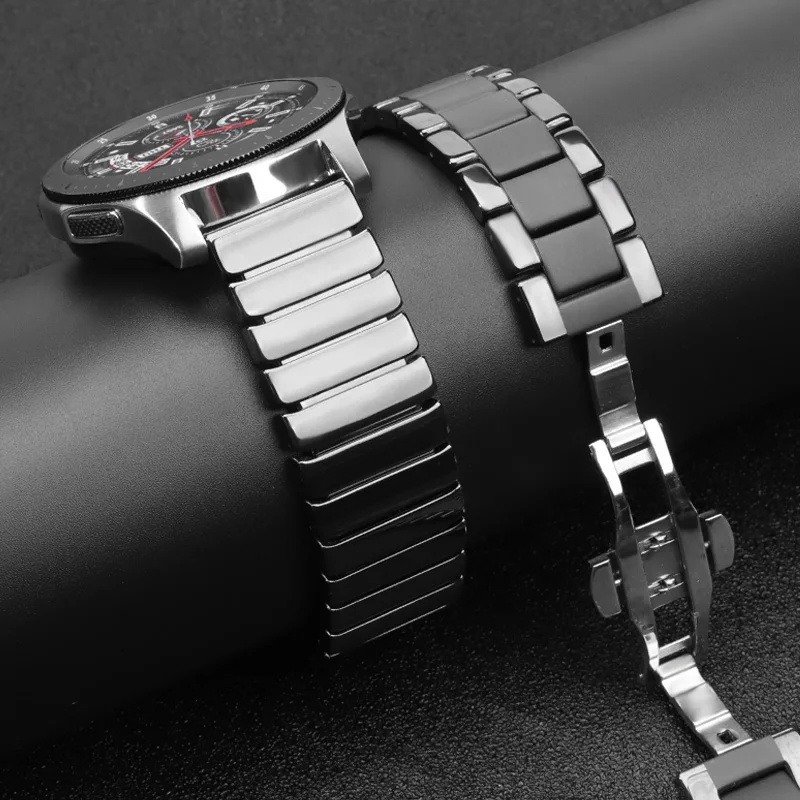 Ceramics 22mm watch band for samsung galaxy watch 3 45mm 46mm Gear S3 Frontier Amazfit bip gtr huawei watch gt 2 grt 44mm Strap