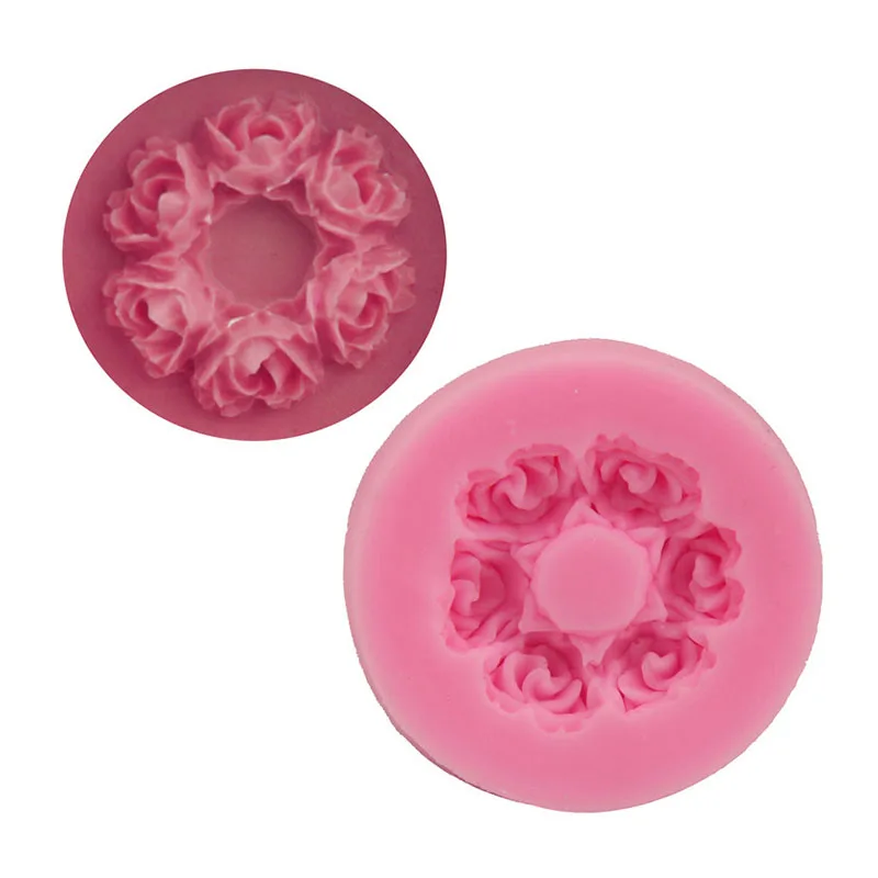 

3D Rose Flowers Chocolate Wedding Cake Decorating Tools 3D Kitchen Baking Fondant Silicone Mold Used Easily Create Poured Sugar