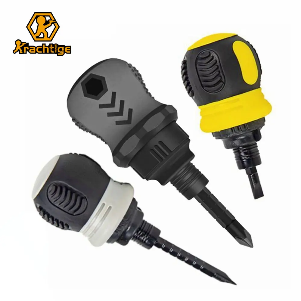 

2 in 1 Telescopic Screwdriver Manual Ratcheting Dual Screwdriver Phillips Slotted for Labor-Saving Screwdriver Hand Tool 3Color