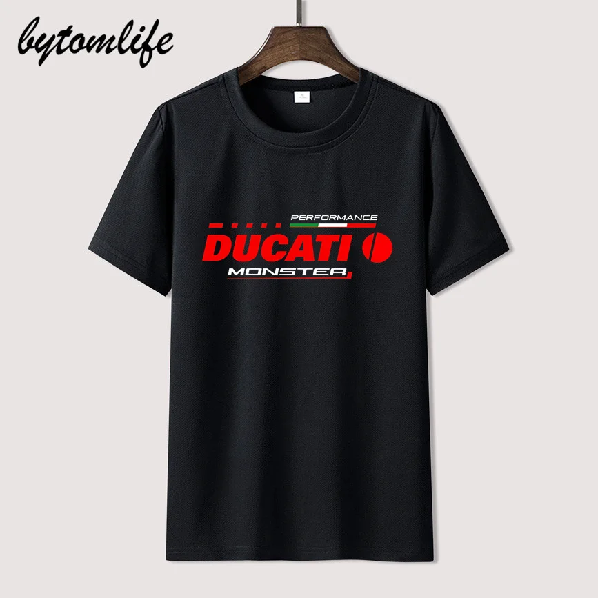

2023 T Shirt For Men motorcycle Du-ca-ti Retro Casual unisex Brand T-shirt Cotton Amazing Short Sleeve Tops
