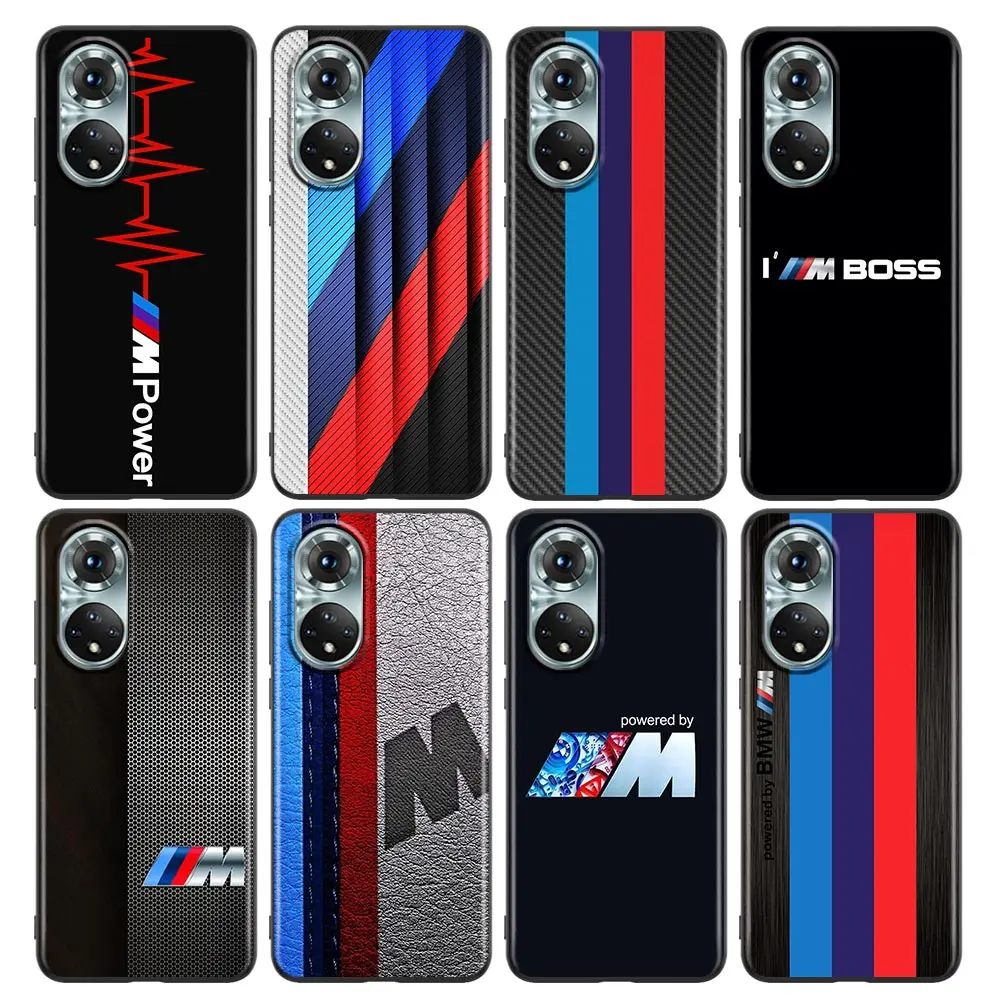 

Luxury M-Power B-BMW Phone Case for Honor X8 60 8X 9X 50 30i 21i 20 9A Play Nova 8i 9 SE Y60 Magic4 Pro Lite Silicone Case