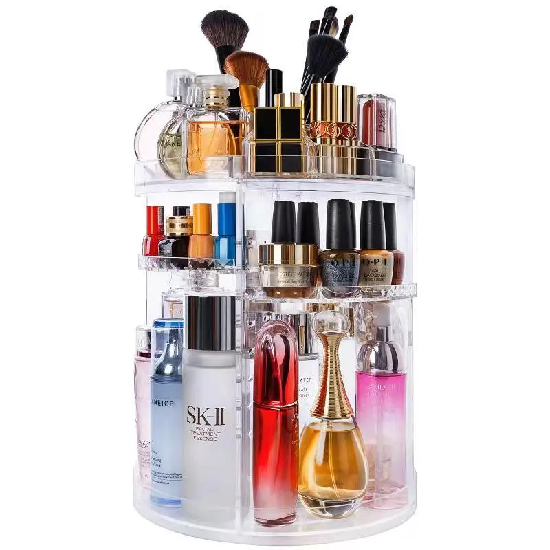 

360° Rotating Makeup Organizer, Spinning Bathroom Organizer Countertop, Cosmetic Organizer Makeup Holder Shelf, Make Up Organiz