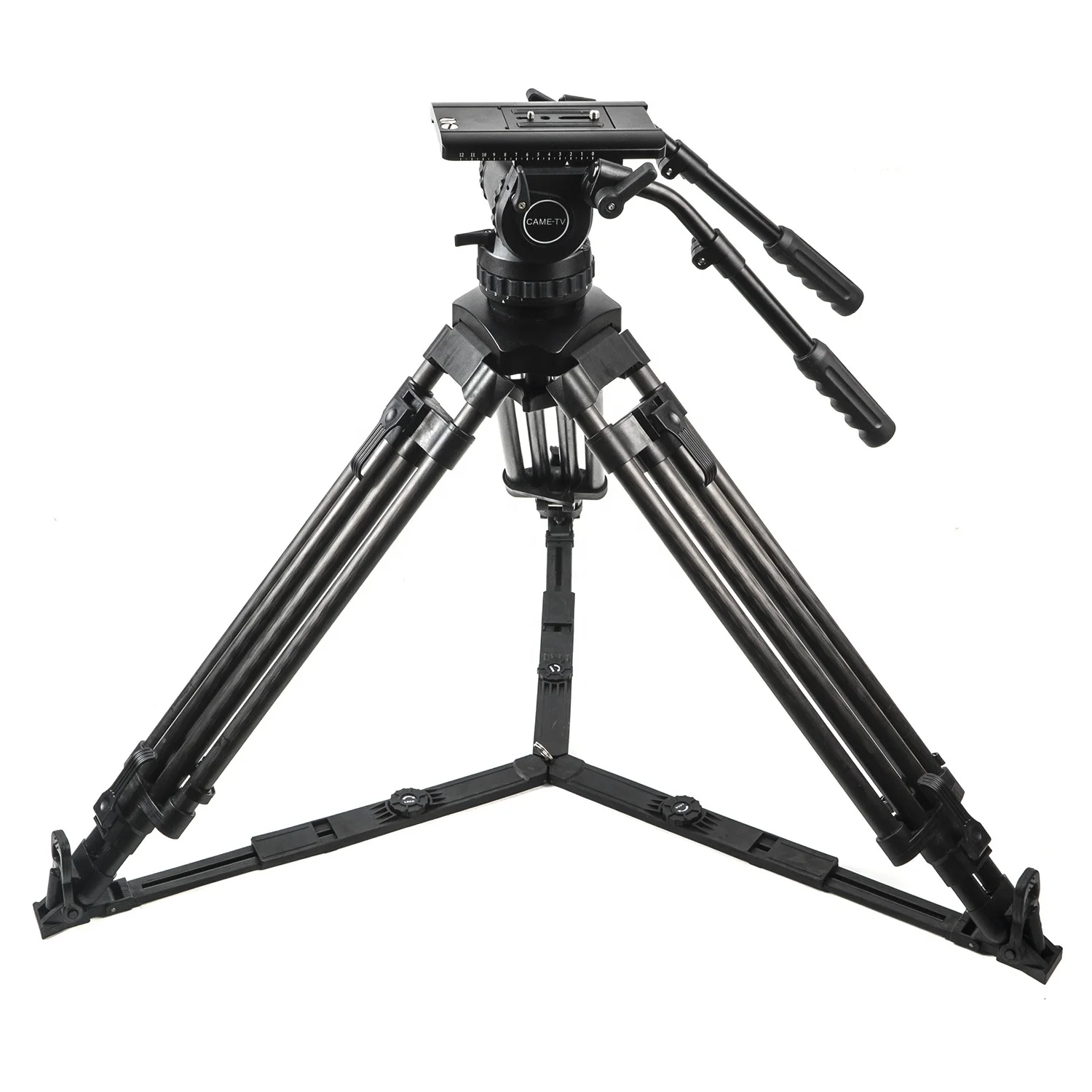 

CAME-TV CAME-20T Professional Carbon Fiber Fluid Head Max Load 29.6kg video Tripod For URSA FS7 Etc.
