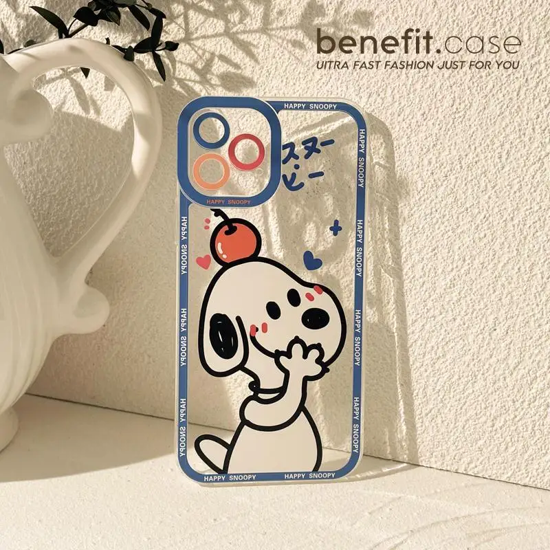 

Snoopy Clear Silicone Phone Case for Iphone 11 12 13 Pro Max 11pro 11promax 12pro 12promax 13pro 13promax XS MAX XR Phone Case