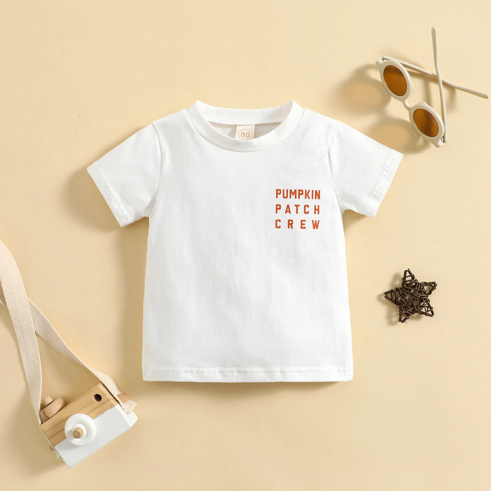 

TR New Summer Halloween Kids Toddler Baby Girls Boys T-Shirts Short Sleeve Letter Print Loose Tops Clothes