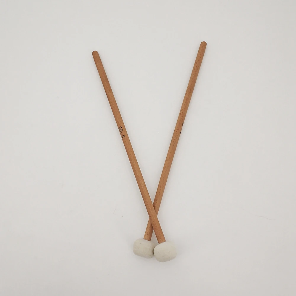 

1 Pair Felt Mallets Drumsticks Drum Sticks with Wood Handle for Percussion Instrument Accessories