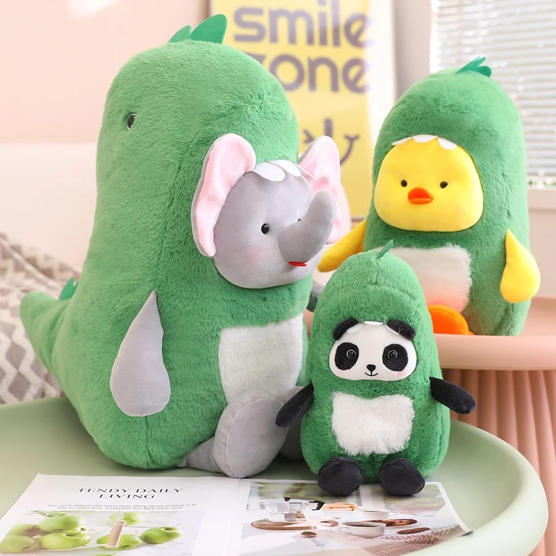 

Dinosaur Turn Into Bunny Elephant Duck Panda Kawaii Stuffed Animals Toys Doll Cosplay Toys Children's Toys Girl Gift