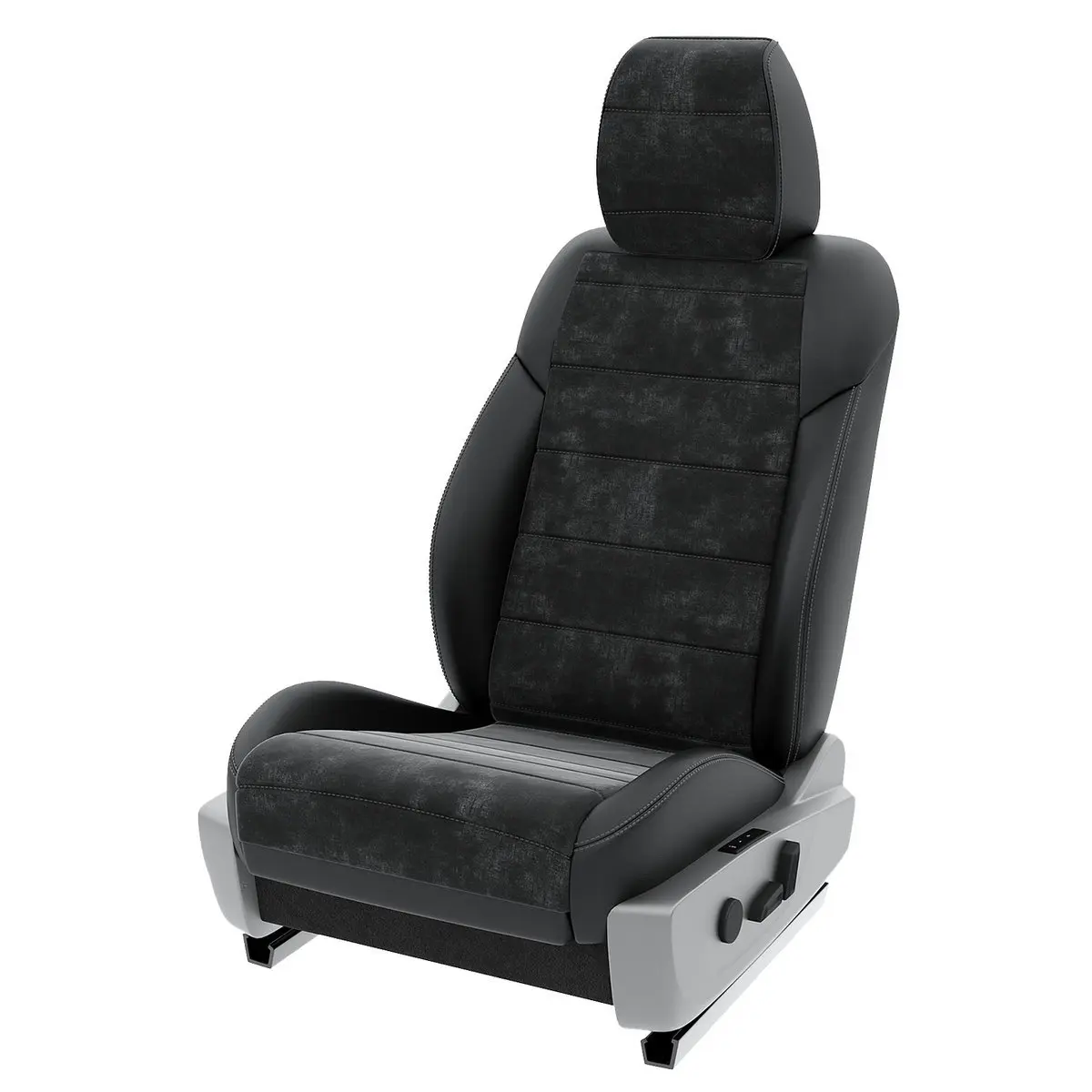 Чехлы на сиденья KIA Cerato 4 2018-2022 Черный Темно-Серый