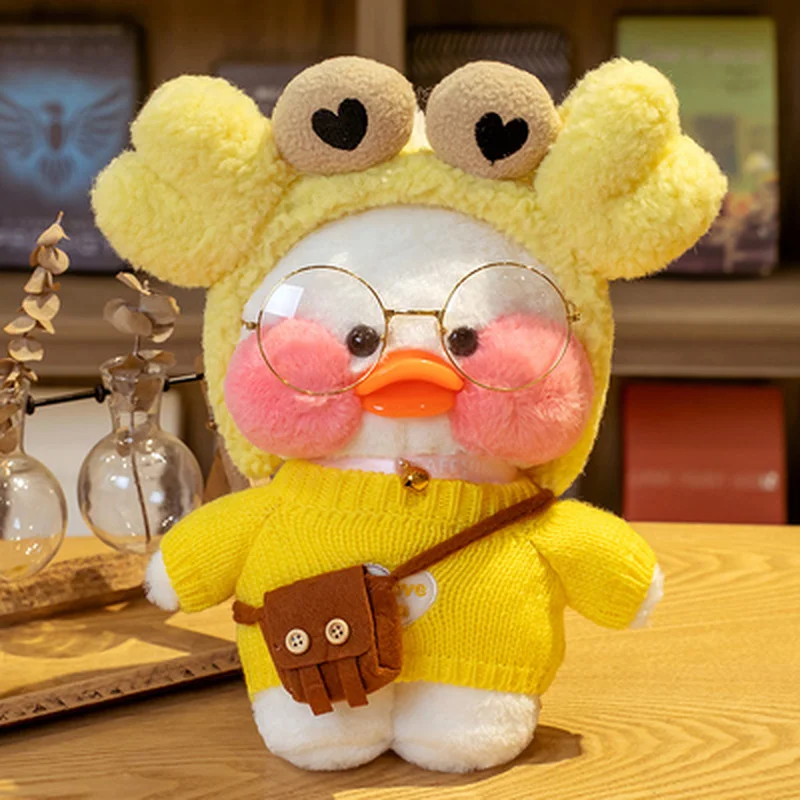 30 см мультяшная милая плюшевая игрушка лалалафан кафе утка мягкая Набивная