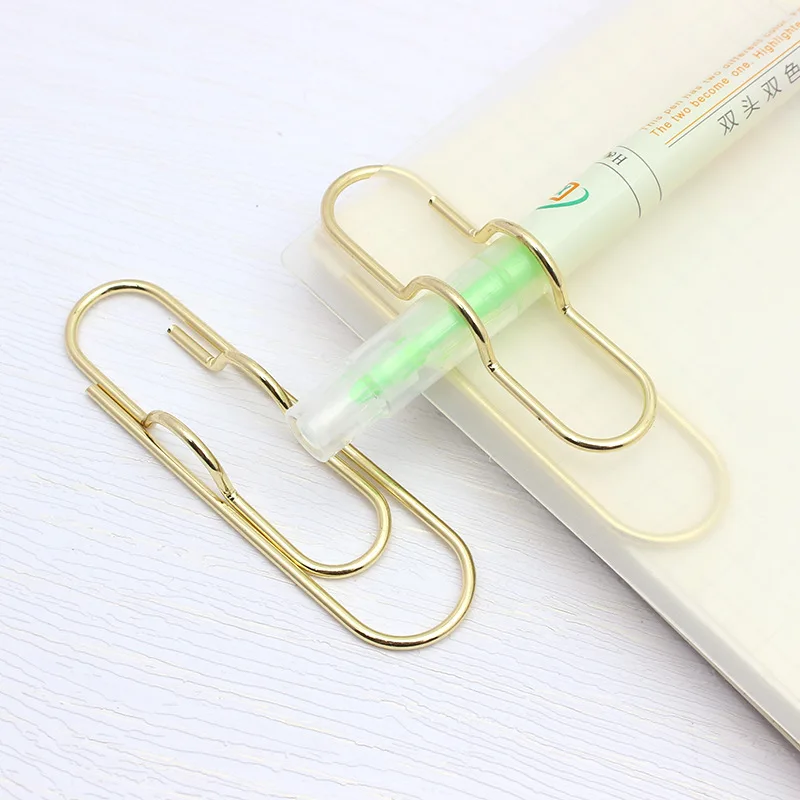 

10pcs Paper Clips Metal Pen Holder Clips Hollow Bookmarks Photo Memo Ticket Clamp Photo Holder Kawaii Stationery Office Supplies